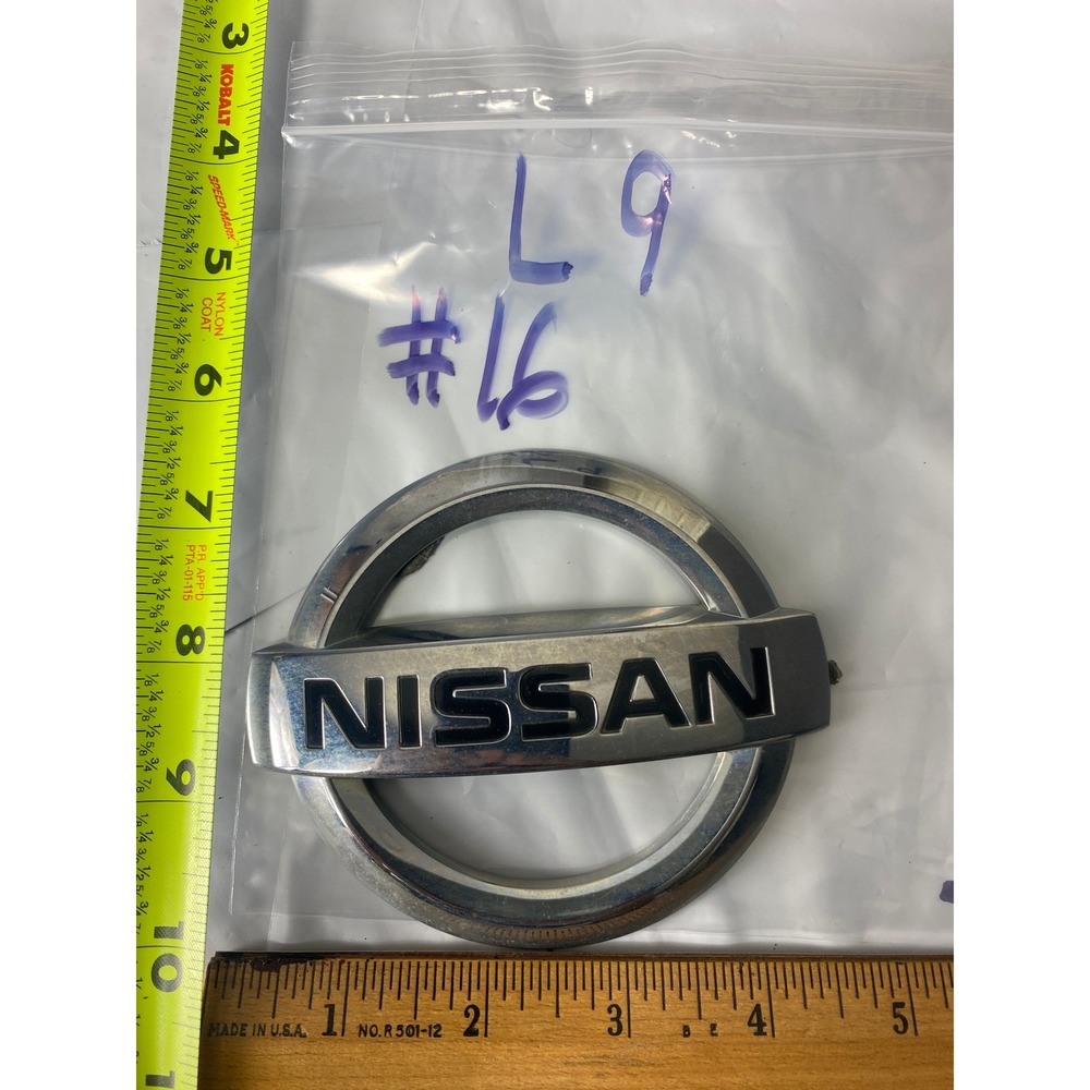 Nissan Chrome Silver Black Front Grille Trunk Lid Emblem‎ Logo Badge